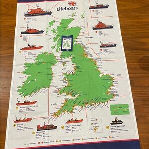 Royal National Life Boat InstitutionTea Towel, New, with tag